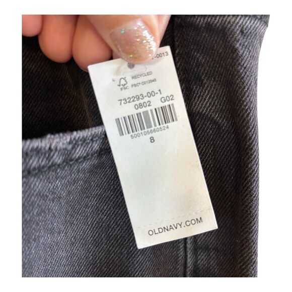 Old Navy Sky Hi Wide Leg Black Jeans 8 Extra High Rise New - Picture 4 of 9